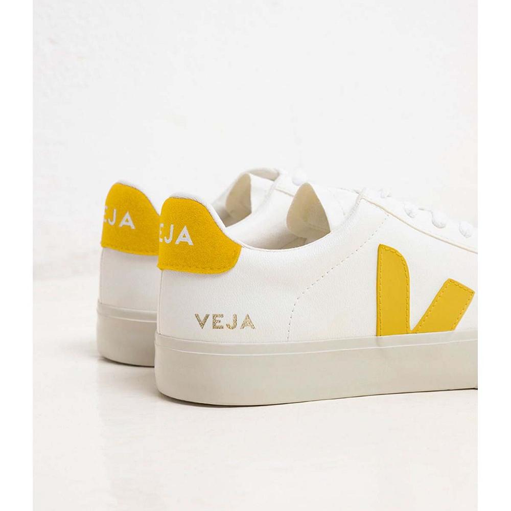 Veja CAMPO CHROMEFREE Low Tops Sneakers Férfi White/Yellow | HU 205HAP